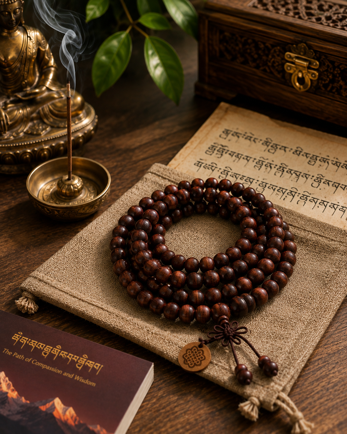 Sandalwood Tibetan Mala Prayer Bead
