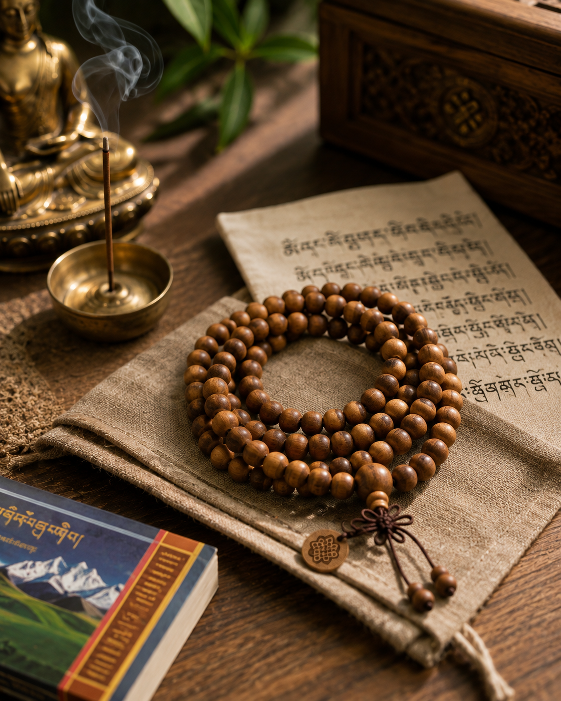 Rosewood Tibetan Mala Prayer Bead